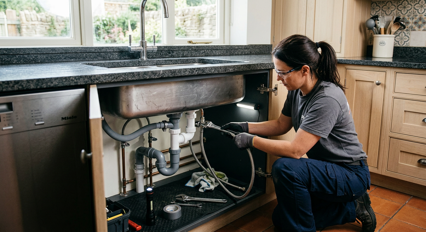 Installation plomberie cuisine avec pose d'évier à Châtillon