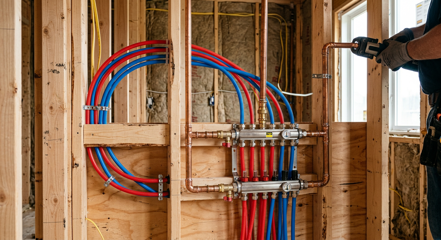 Création de réseau plomberie en cuivre et PER à Châtillon 92